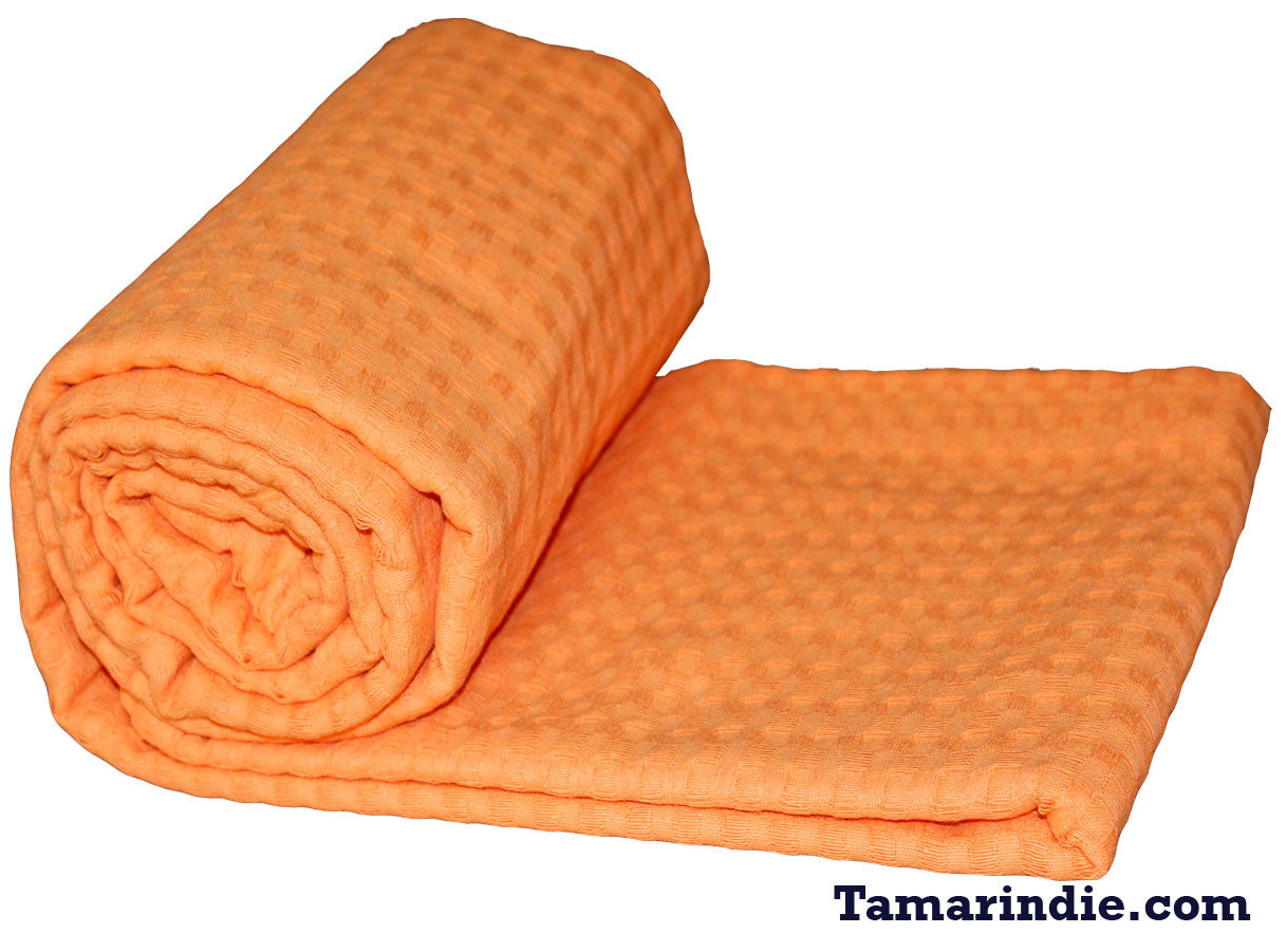 Orange Cotton Blanket|بطانية قطن برتقالية