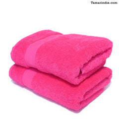 Set of Two Fushia Hand Towels|منشفتي يدّ لون فوشيا