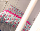 Roses and Dots Best Value Duvet Bed Set|طقم شراشف القيمة الافضل الورود والنقاط مع لحاف