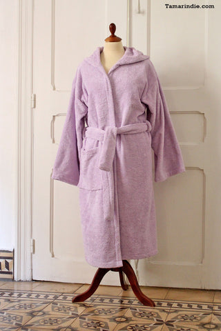 Thick Purple Hooded Bathrobe for Grownups or Kids| روب حمام سميك للكبار أو للصغار لون بنفسجي