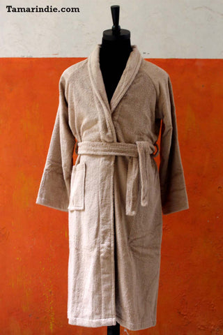 Men's Beige Bathrobe