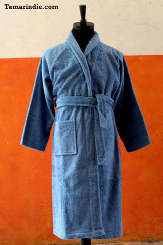 Men's Blue Bathrobe