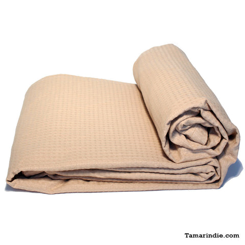 Beige Cotton Blanket|بطانية قطن لون بيج