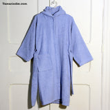 Blue Hooded Men or Women's Bathrobe| روب حمام للنساء أو للرجال لون أزرق