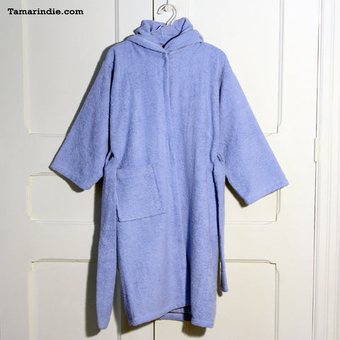 Blue Hooded Kids Bathrobe| روب حمام للأطفال لون أزرق