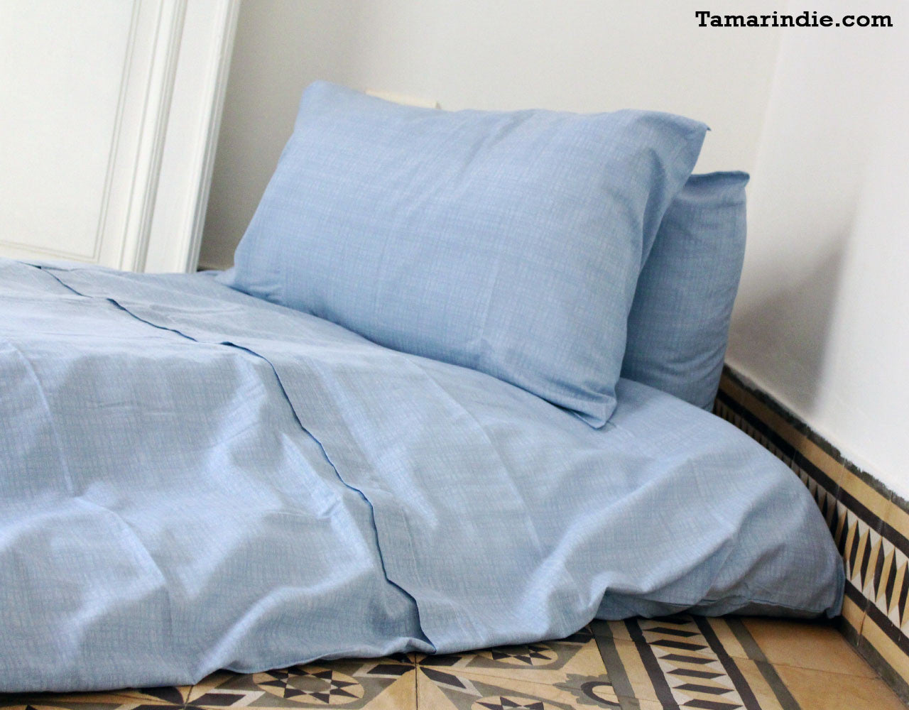 Blue Best Value Duvet Bed Set|طقم شراشف القيمة الافضل الازرق مع لحاف