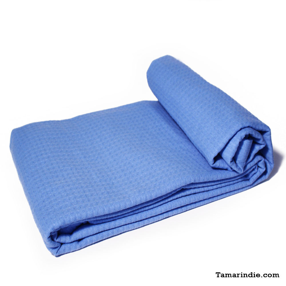 Blue Cotton Blanket|بطانية قطن زرقاء
