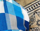Blue Squares Best Value Duvet Bed Set|طقم شراشف القيمة الافضل ازرق مع لحاف