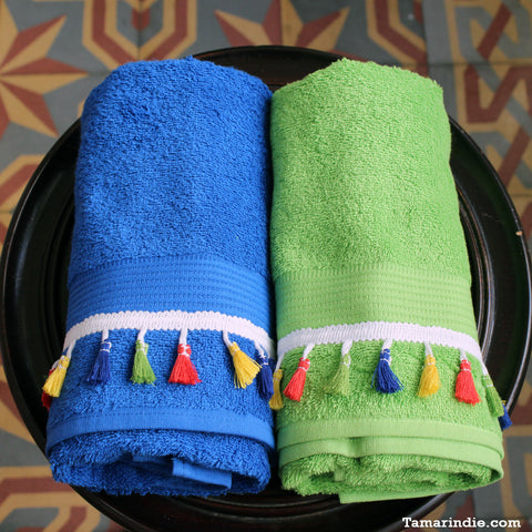 Green Dusk Hand Towel Set| منشفتي الغروب الأخضر لليدّ