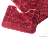 Burgundy Bath  Mat Sets|سجاد حمام لون خمري