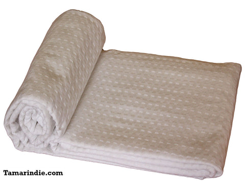 Off-White Cotton Blanket|بطانية قطن لون عاجي