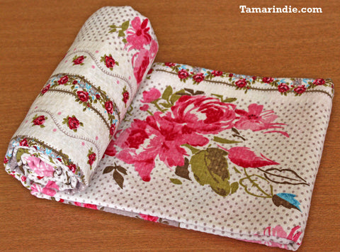 Cotton Blanket with Flowers|بطانية قطن مع ازهار