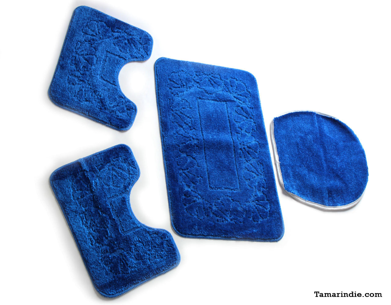 Dark Blue Bath  Mat Sets|سجاد حمام ازرق داكن