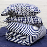 Dark Blue Duvet Bed Set|طقم مفارش الأزرق الداكن مع لحاف