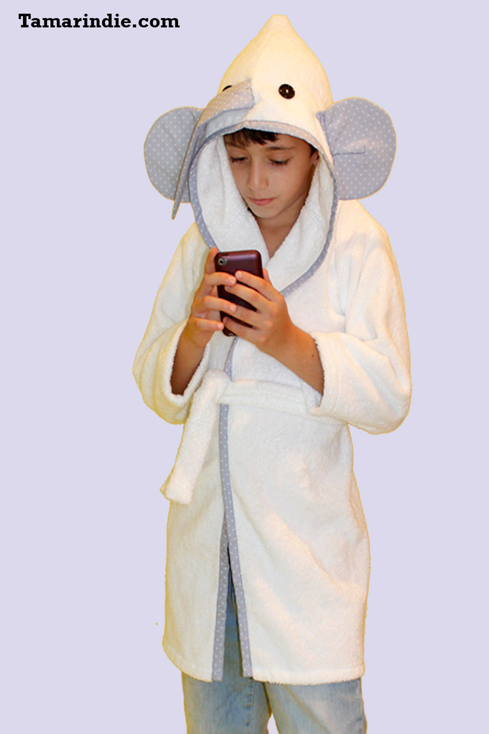 The Elephant- Kids Towel Bathrobe|الفيل - روب حمام منشفة للاطفال
