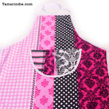 Fushia Kitchen Apron with Detachable Towel|مريول مطبخ لون فوشيا مع منشفة متحركة