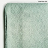 Green Swirls Luxury Soft Cotton Blanket|بطانية قطنية مع دوائر فاخرة وناعمة لون أخضر