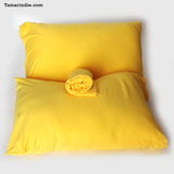 Yellow T-shirt Fabric Bed Sheets|طقم شراشف قماش التي شيرت لون أصفر