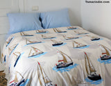 Naval Cotton Duvet Bed Set|طقم مفارش البحر القطنية مع لحاف