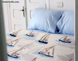 Naval Cotton Duvet Bed Set|طقم مفارش البحر القطنية مع لحاف