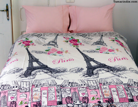 Paris Cotton Duvet Bed Set|طقم مفارش باريس القطنية مع لحاف