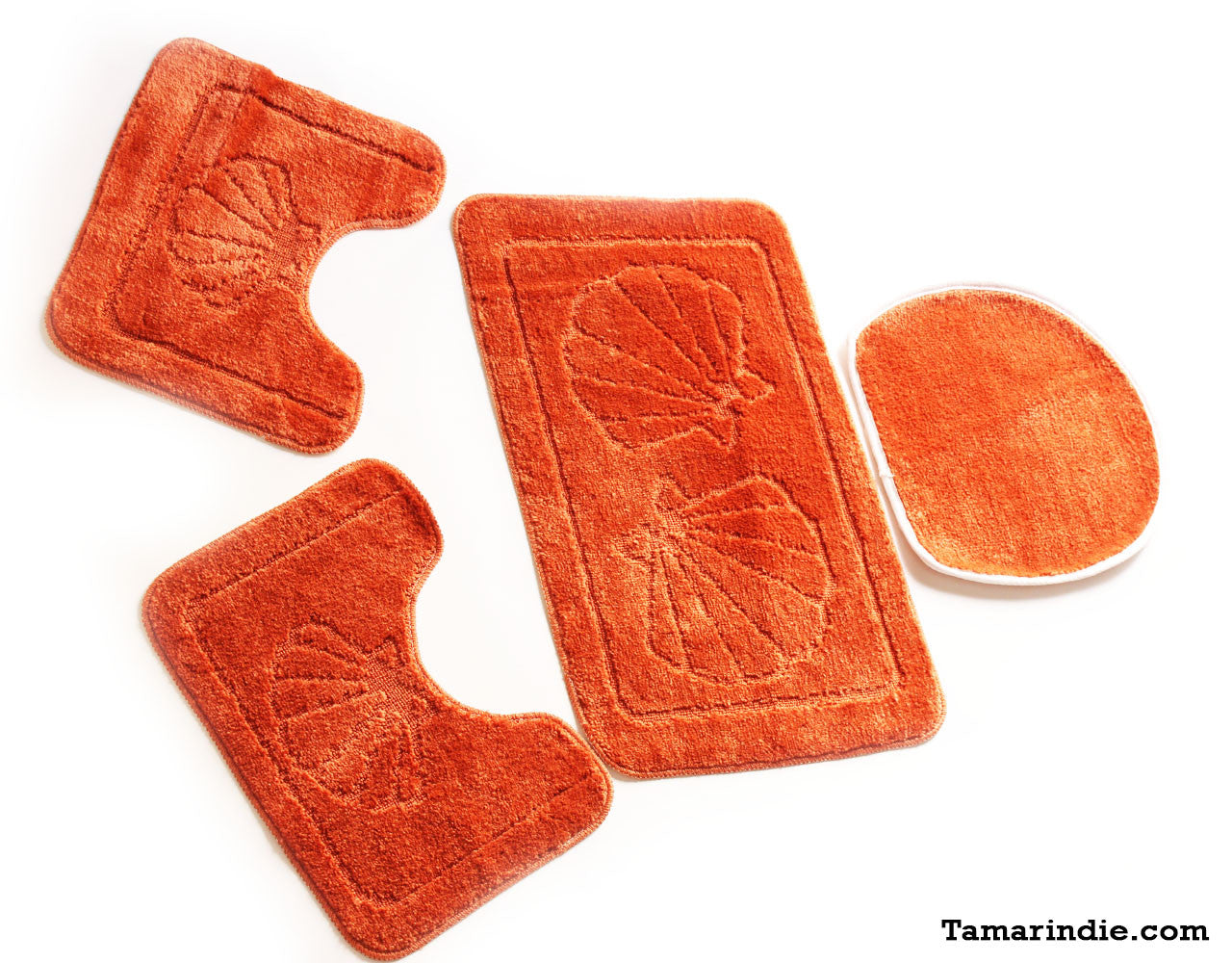 Orange Bath  Mat Sets|سجاد حمام برتقالي