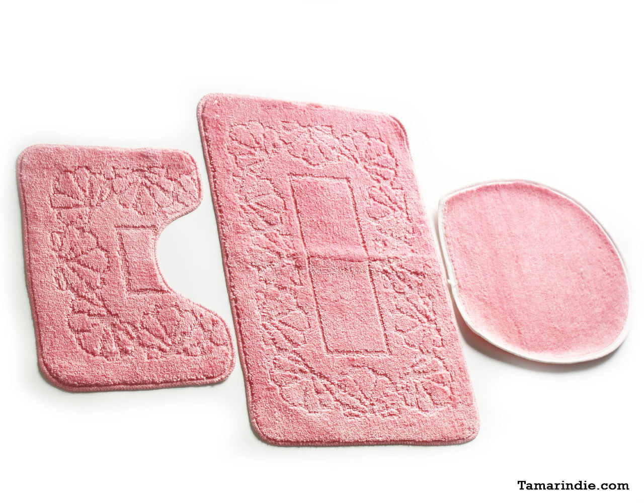 Pink Bath Mat Sets|سجاد حمام وردي فاتح