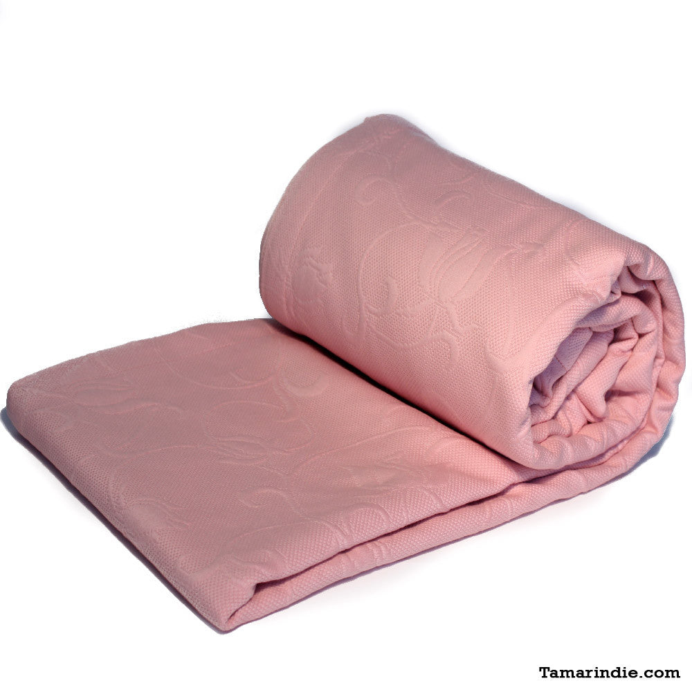 Pink Luxury Soft Cotton Blanket|بطانية قطنية فاخرة وناعمة لون وردي