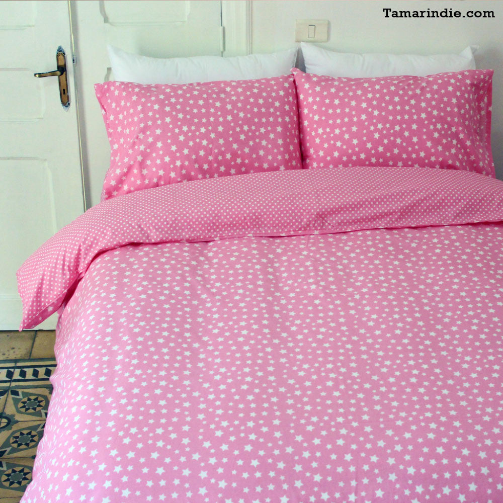 "Be a Pink Star" Duvet Bed Set|طقم مفارش النجم الوردي مع لحاف
