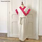 Pink Cashmere Towel Wrap|منشفة عباية مع تطريز كاشمير وردي
