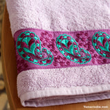 Purple Cashmere Towel| منشفة بنقسجية ذات نقش كاشمير