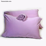 Purple T-shirt Fabric Bed Sheets|طقم شراشف قماش التي شيرت لون بنفسجي