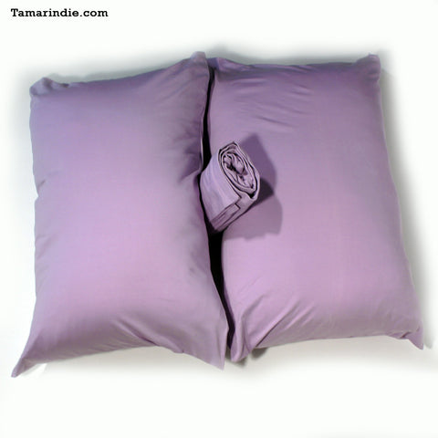 Purple T-shirt Fabric Bed Sheets|طقم شراشف قماش التي شيرت لون بنفسجي