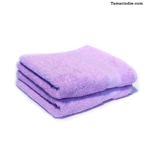 Set of Two Lilac Hand Towels|منشفتي يدّ لون بنفسجي