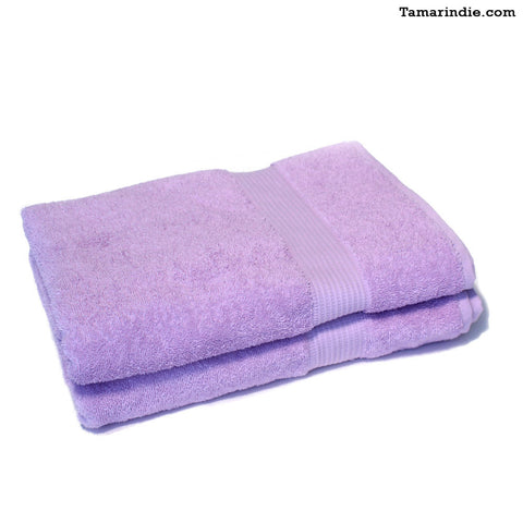 Set of Two Large Lilac Towels|منشفتان كبيرتان لونهما بنفسجي
