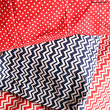 Red & Blue Mixed Pattern Bedspread|غطاء سرير أحمر وأزرق ذات نمط ممزوج