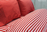 Hot Red Duvet Bed Set|طقم مفارش الأحمر المشرق مع لحاف