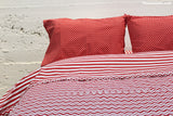 Hot Red Duvet Bed Set|طقم مفارش الأحمر المشرق مع لحاف