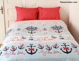 Sail Ahoy Cotton Duvet Bed Set|طقم مفارش الابحار القطنية مع لحاف