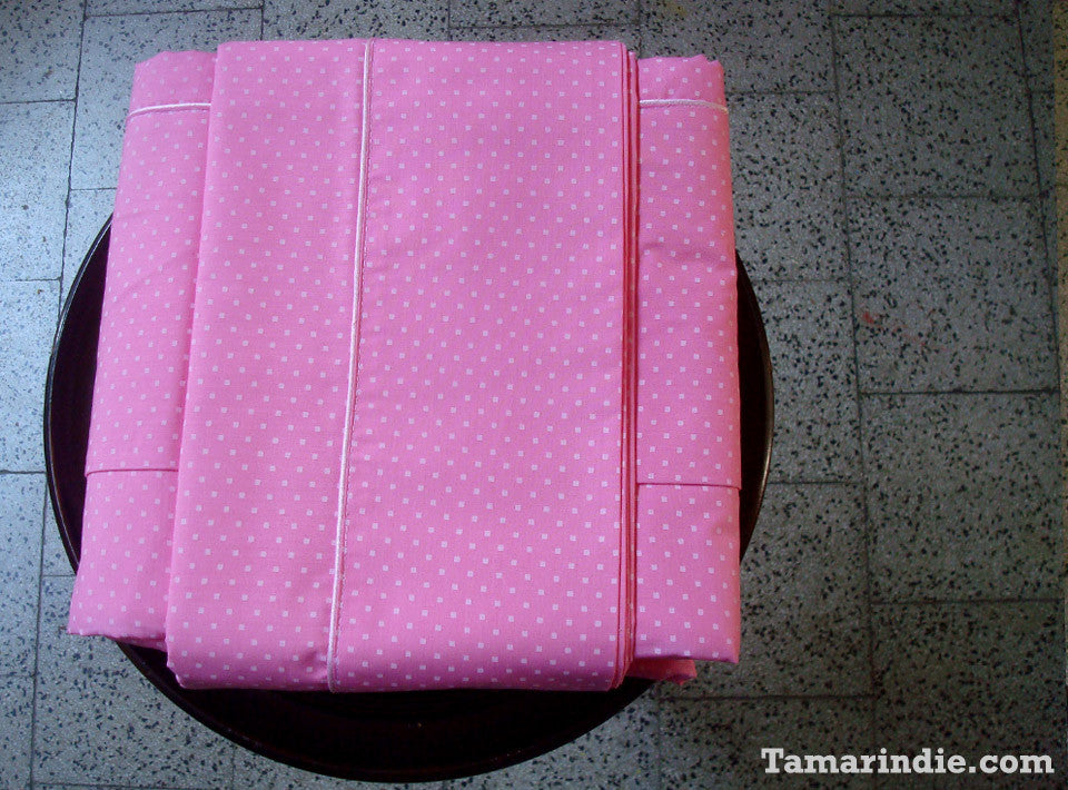 Single Pink Bed Sheets Set|طقم مفارش او شراشف لسرير مفرد