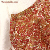 Red Cashmere Towel Coat| معطف منشفة ذات نقش كشمير احمر