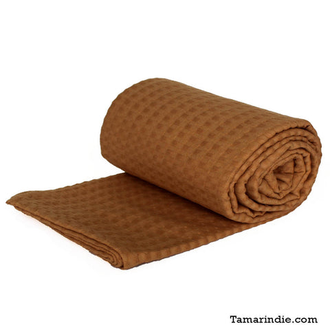 Clay Brown Cotton Blanket|بطانية قطن لونها بني