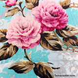 Clouds and Roses Cotton Blanket|بطانية السحاب والورود القطنية