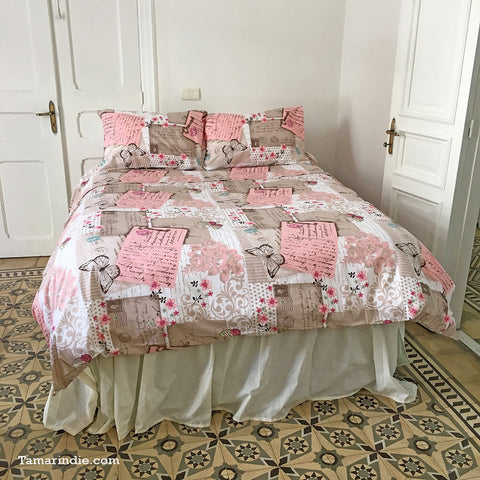 Letters & Butterflies Bed Set|طقم مفارش الرسائل والفراشات