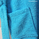 Turquoise Hooded Kids Bathrobe| روب حمام للأطفال لون فيروزي