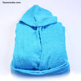 Turquoise Hooded Kids Bathrobe| روب حمام للأطفال لون فيروزي