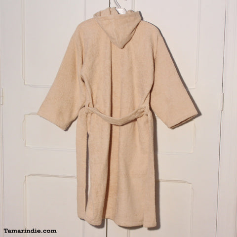 Beige Hooded Men or Women's Bathrobe| روب حمام للنساء أو للرجال لون بيج