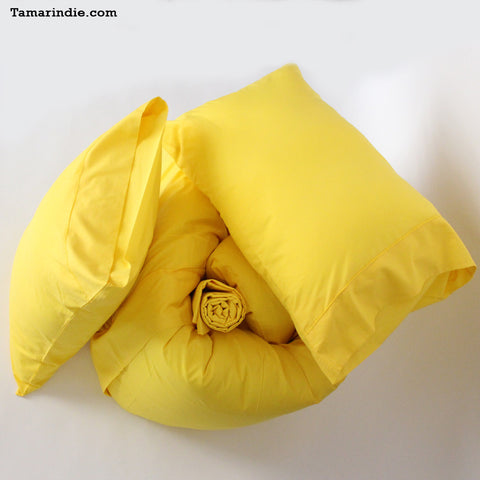 Bright Yellow Bed Sheet Sets|مفارش سرير أصفر مشرق