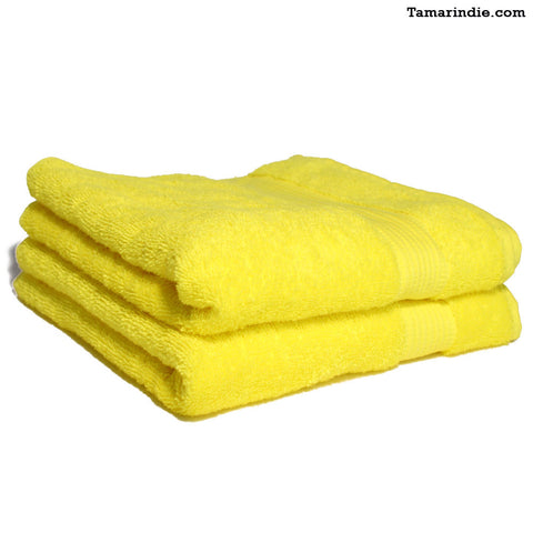 Set of Two Yellow Hand Towels|منشفتي يدّ لون أصفر